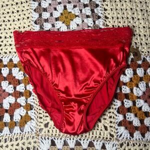 80s Victoria's Secret satin lace undies gold label